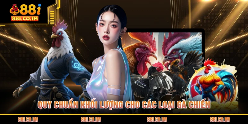 Đá Gà Cựa Đòn - Đấu Trường Tranh Tài Của Những Chiến Kê 2 Quy chuẩn khối lượng cho các loại gà chiến